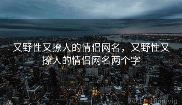 又野性又撩人的情侣网名，又野性又撩人的情侣网名两个字
