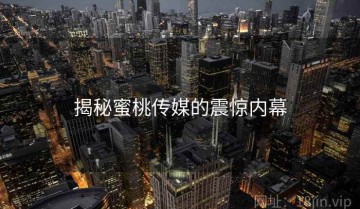 揭秘蜜桃传媒的震惊内幕