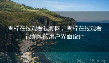 青柠在线观看视频网，青柠在线观看视频网的用户界面设计