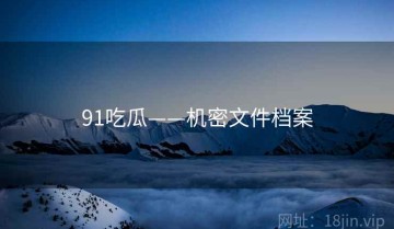 91吃瓜——机密文件档案